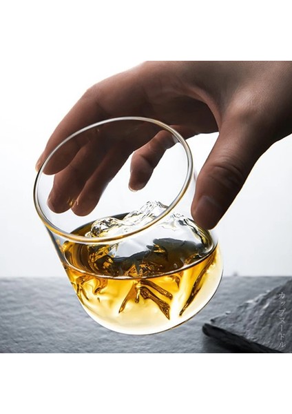 11CM 170ML Japonya 3D Dağ Viski Bardağı Buzul Eski Moda Viski Kaya Bardakları Kokteyl Cam Votka Bardağı Şarap Bira Bardağı Bar Için (Yurt Dışından)