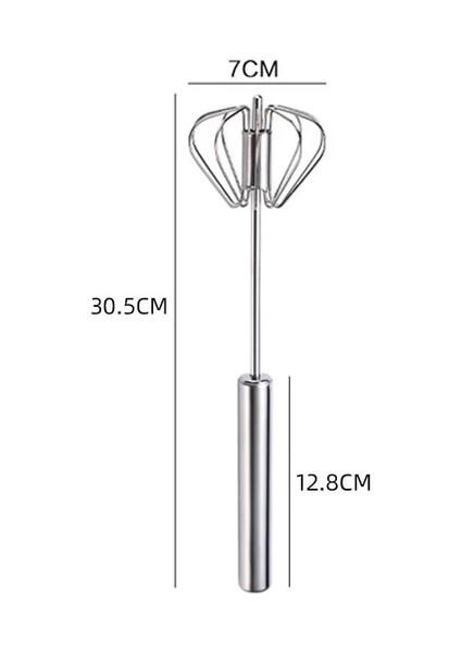 Orta Yarı Otomatik Paslanmaz Çelik Yumurta Çırpıcı El Kek Pasta Blender Döner Krem Çırpma Süt Mikser Mutfak Pişirme Aksesuarları (Yurt Dışından)