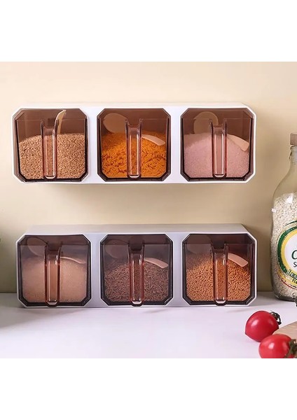 Beyaz 2 3 Bardak Duvara Monte Baharat Kutusu Kiler Saklama Kapları Dayanıklı Malzemeden Yapılmıştır Kırılması Kolay Değil ve Kullanımı Kolay (Yurt Dışından)