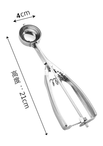4cm Dondurma Kaşığı 4/5/6cm Paslanmaz Çelik Tetikli Kurabiye Kaşığı Kaşık Dondurulmuş Pişirme Araçları Dondurma Dekorasyon Aracı (Yurt Dışından)
