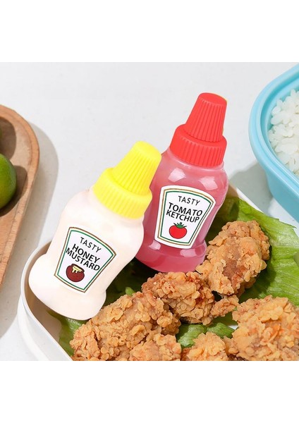 Mini Domates Ketçap Şişesi Taşınabilir Sos Salata Sıkılabilir Şişe Küçük Bento Bal Şişesi Depolama Öğle Yemeği Kutusunda Mutfak Aksesuarları (Yurt Dışından)