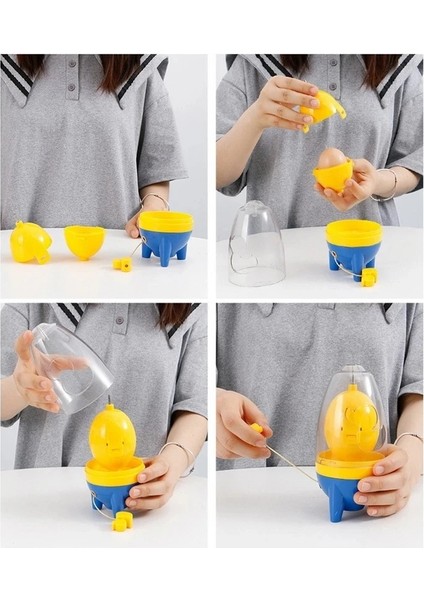 Mavi Stil 1 Ev Yumurta Karıştırıcı El Yumurta Çalkalayıcı Mikser Gıda Sınıfı Silikon Yumurta Döndürücü Manuel Alet Kabuklu Yumurta Döndürücü Sert Haşlanmış Yumurtalar Için (Yurt Dışından)