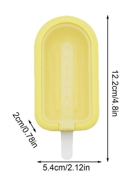 Sarı Popsicle Dıy Dondurma Yapımı Kalıp Gıda Sınıfı Silikon Buz Küpü Makineleri Tepsi Kalıp Popsicle Araçları Mutfak Aletleri (Yurt Dışından)