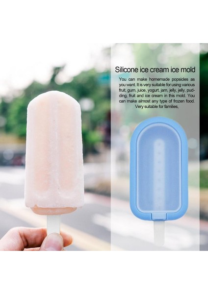 Sarı Popsicle Dıy Dondurma Yapımı Kalıp Gıda Sınıfı Silikon Buz Küpü Makineleri Tepsi Kalıp Popsicle Araçları Mutfak Aletleri (Yurt Dışından)