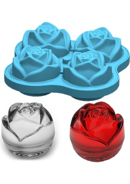 4 Yuvaları Mavi 4/6 Yuvaları Silikon Kalıp Sabun Kalıp Kek Dekorasyon Çiçek Gül Buz Küpü Kalıp Formları Diy 3D Reçine Kil Çikolata Buz Fırında El Yapımı (Yurt Dışından) indirimleri