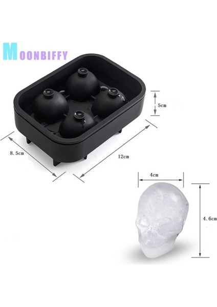 Kafatası 3D Kafatası Silikon Kalıp Buz Küpü Tepsi Kalıp Buz Küpü Makinesi Buz Topu Kalıbı Viski Şarap Kokteyl Buz Küpü Kalıp Buz Topu Kalıbı (Yurt Dışından) indirimleri