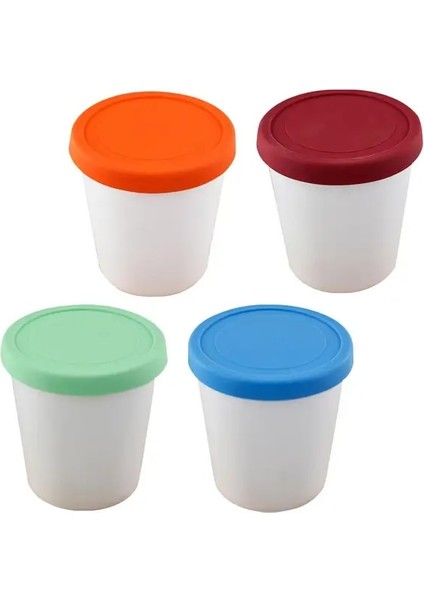 4 Adet 250ML 4 Adet Dondurma Pint Bardak Ninja Için NC299AM C300S Serisi Yeniden Kullanılabilir Dondurma Gelato Kapları Sızdırmaz Kapaklı Saklayabilir (Yurt Dışından)