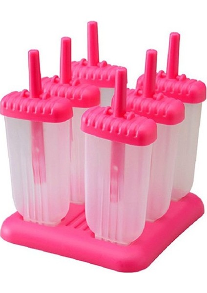 Kırmızı Popsicle Buz Pop Maker Kalıpları 6 Paket Buz Popsicles Kalıp Buz Pops Tutucular Çocuklar Yetişkinler Için Popsicle Yapımcıları (Yurt Dışından)