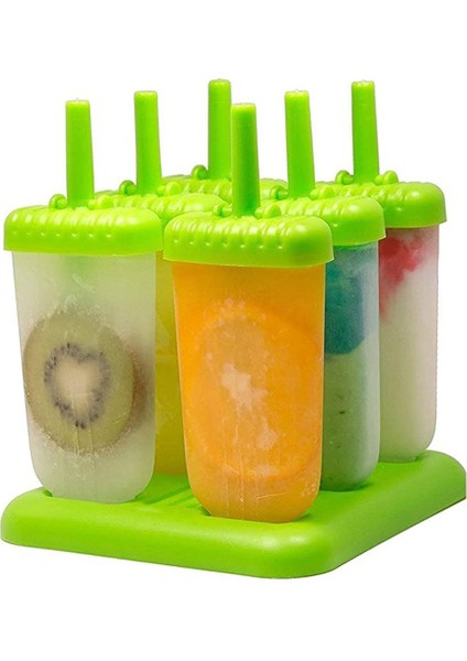 Kırmızı Popsicle Buz Pop Maker Kalıpları 6 Paket Buz Popsicles Kalıp Buz Pops Tutucular Çocuklar Yetişkinler Için Popsicle Yapımcıları (Yurt Dışından) modelleri