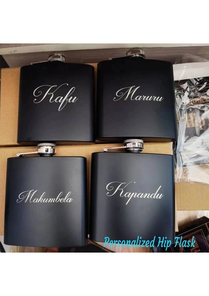 Stil 28 Kişiselleştirilmiş Isim Cep Şişesi Seti Doğum Günü Hediyesi Özel 6 Oz Paslanmaz Çelik Şişe Düğün Iyilik En Iyi Adam Damat Hediye Sağdıç Hediye (Yurt Dışından) indirimleri