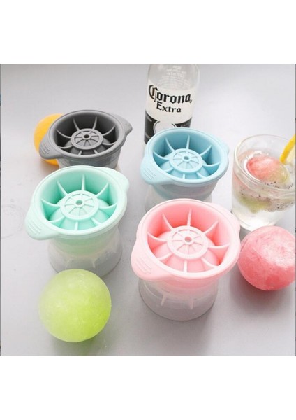 GREEN11CM Silikon Küre Buz Küpü Kalıp Ev Mutfak Istiflenebilir Yavaş Eriyen Buz Topu Yuvarlak Jöle Kokteyl Viski Içecek Için Kalıp Yapma (Yurt Dışından)