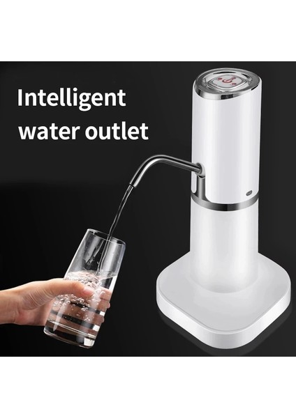 Ahşap Tahıl Taşınabilir Su Pompalı Dağıtıcı Su Şişesi Pompası Mini Namlulu Su Elektrikli Pompa USB Şarj Edilebilir Otomatik Şişe Anahtarı (Yurt Dışından) modelleri