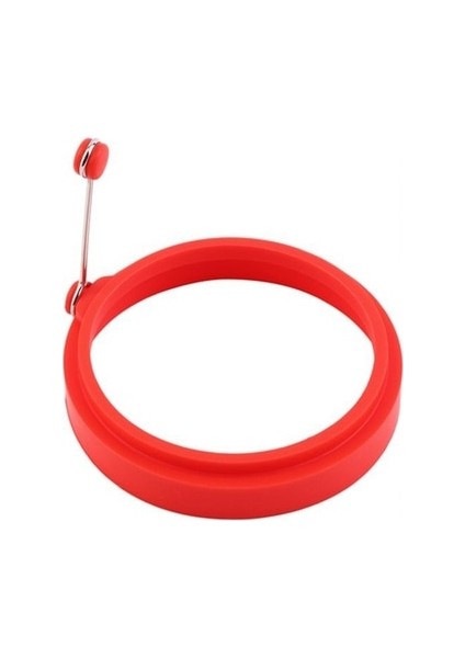 Kırmızı Yeni Silikon Kızarmış Yumurta Gözleme Halkası Omlet Kızarmış Yumurta Yuvarlak Yumurta Kalıp Pişirme Kahvaltı Kızartma Tavası Fırın Mutfak Aletleri (Yurt Dışından)