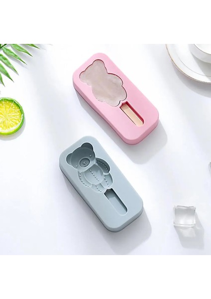Pembe Tavşan Karikatür Dondurma Kalıbı 20 Sopa ile Tutuşunu Silika Jel Yaratıcı Ayı Tavşan Şekilli Popsicle Kalıp Yaz Için (Yurt Dışından) indirimleri