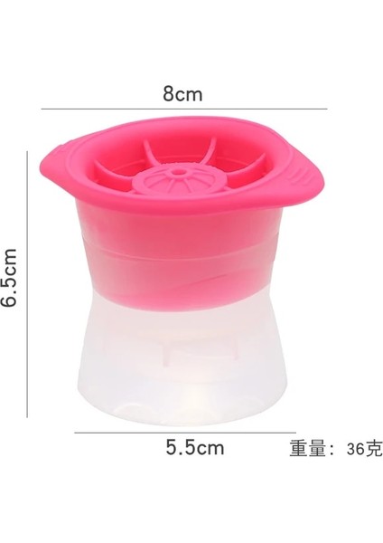 Pembe 8 cm Viski Yuvarlak Buz Küpü Makinesi Silikon Top Şekli Küresel Buz Küpü Kalıp Makinesi Hızlı Dondurucu Buz Kalıp Tepsisi Mutfak Aletleri (Yurt Dışından) fiyatları