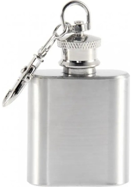 1 Oz Paslanmaz Çelik Likör Depolama Alkol Viski Şişesi Seyahat Taşınabilir Anahtarlık Mini Cep Drinkware Mutfak Bar (Yurt Dışından)