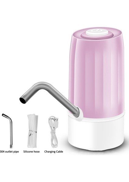 Stil A Mor Ev Aletleri Su Şişesi Pompası Mini Namlulu Su Elektrikli Pompa USB Şarj Otomatik Taşınabilir Su Sebili Içecek Sebili (Yurt Dışından)