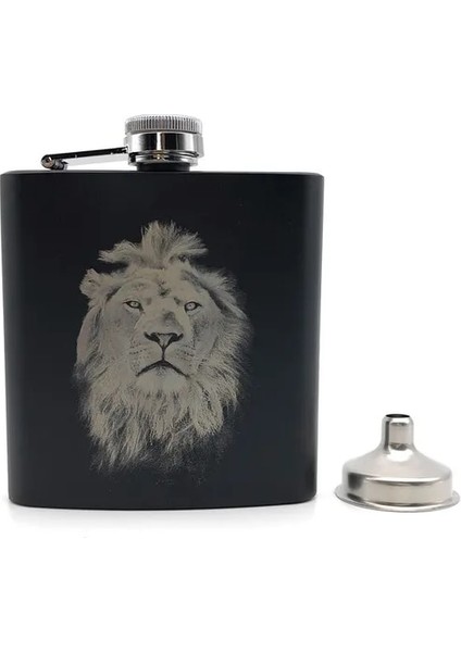 B Alalinong B110 Siyah Cep Şişesi 6 Oz Paslanmaz Çelik Kişiselleştirilmiş Lazer Kazınmış Şişe Alkol Likör Viski Rom Bir Huni ile (Yurt Dışından)