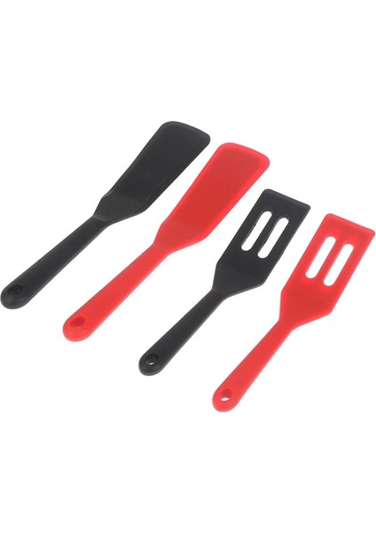 Kırmızı 2 Adet Silikon Spatula Seti Bisküvi Spatula Kızarmış Yumurta Spatula Biftek Spatula Tava Küçük Spatula Mutfak Aracı Pişirme Tencere Seti (Yurt Dışından)