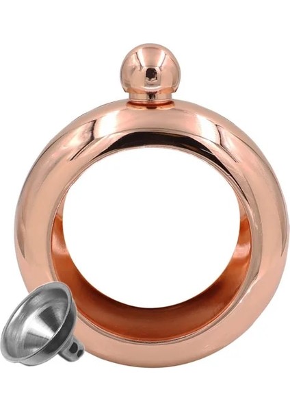 Gül Altın Paslanmaz Çelik Bilezik Şişeler Taşınabilir Şarap Viski Hip Mataralar Flagon Içme Şişesi Mutfak Şarap Cep Konteyner Huni ile (Yurt Dışından)