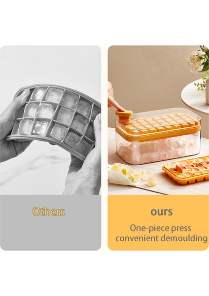 Mor 32 Hücre Mini ve Plastik Buz Kapları Basın Kutusu Kapak Tepsisi Dokunmatik Kare Kalıp ve Mutfak Depolama Bar Buz Küpü Makinesi ile Tek Tip (Yurt Dışından) fırsatları