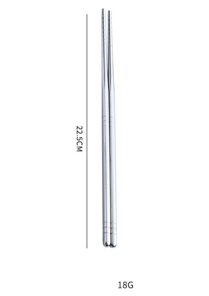 Gümüş Renk 1 Çift Altın Parlak Paslanmaz Çelik Çubuklarını Kore Tarzı Metal Çubuk Yemek Sofra Taşınabilir Yeniden Kullanılabilir Kitchentool (Yurt Dışından)