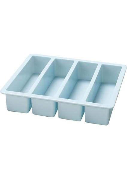 Mavi Buz Küpü Plaka Yüksek Kaliteli Esnek Buz Küpü Tepsi 4 Izgaralar Ev Için Uzun Taşınabilir Silikon Buz Küpü Tepsisi (Yurt Dışından)