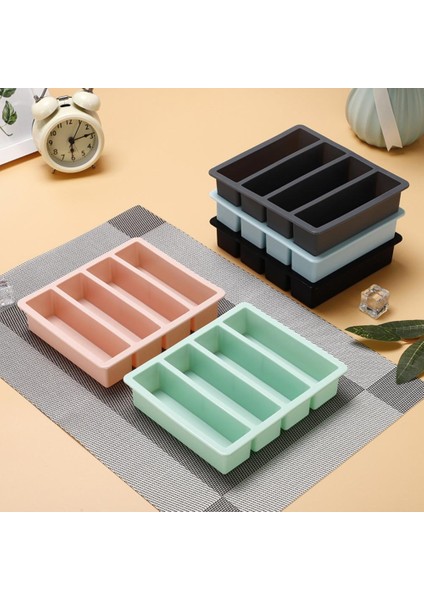 Mavi Buz Küpü Plaka Yüksek Kaliteli Esnek Buz Küpü Tepsi 4 Izgaralar Ev Için Uzun Taşınabilir Silikon Buz Küpü Tepsisi (Yurt Dışından) modelleri