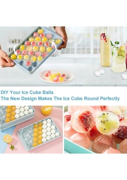 Pembe 3 Adet Buz Küpü Tepsi Yuvarlak Buz Topu Makinesi Kalıp Küre Daire Buz Soğutma Kokteyl Viski Çay Kahve Buz Küpü Kalıp Saklama Kutusu ile (Yurt Dışından) fiyatları