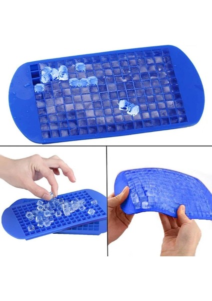Beyaz 160 Izgaralar Mini 1 cm Buz Küpleri Makinesi Silikon Çikolata Kalıp Buz Küpü Tepsi Katlanabilir Buz Kalıp Küçük Kare Ev Alet Kek Kalıbı (Yurt Dışından) modelleri