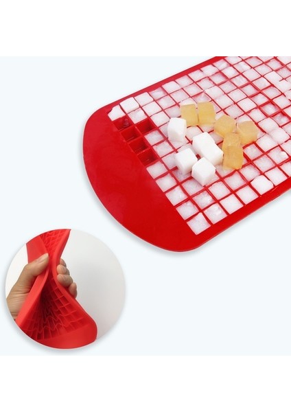 Beyaz 160 Izgaralar Mini 1 cm Buz Küpleri Makinesi Silikon Çikolata Kalıp Buz Küpü Tepsi Katlanabilir Buz Kalıp Küçük Kare Ev Alet Kek Kalıbı (Yurt Dışından) fırsatları