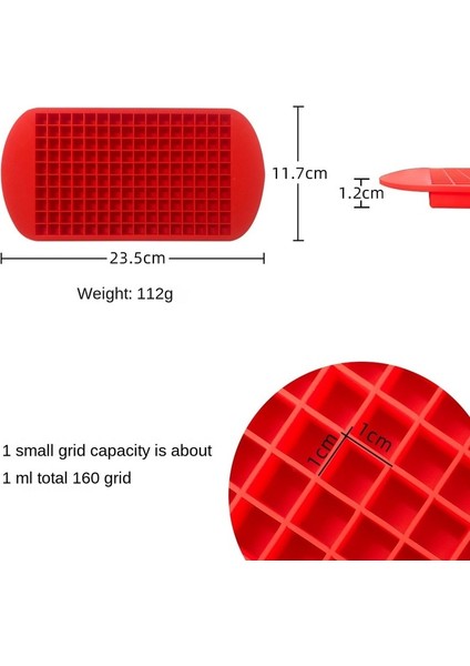 Beyaz 160 Izgaralar Mini 1 cm Buz Küpleri Makinesi Silikon Çikolata Kalıp Buz Küpü Tepsi Katlanabilir Buz Kalıp Küçük Kare Ev Alet Kek Kalıbı (Yurt Dışından) indirimleri