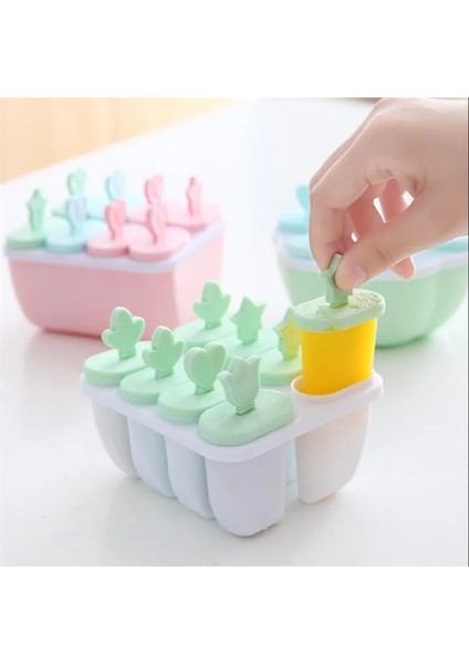 Bir Silikon Dondurma Kalıpları 4 Hücre Dondurulmuş Buz Küpü Kalıpları Buzlu Şeker Makinesi Dıy Ev Yapımı Dondurucu Lolly Kalıp Ücretsiz Sticks ile Gıda Güvenli (Yurt Dışından) fiyatları