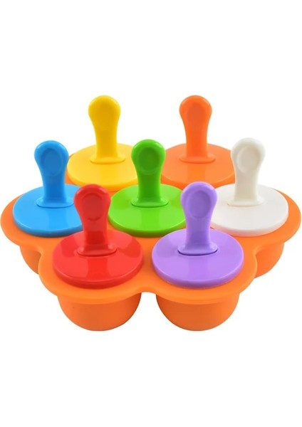 Turuncu Dondurma Buz Pops Kalıp Gıda Sınıfı Silikon Popsicle Kalıp Buz Yapıcı Bebek Dıy Gıda Takviyesi Araçları Meyve Sarsıntı Aksesuarları (Yurt Dışından)