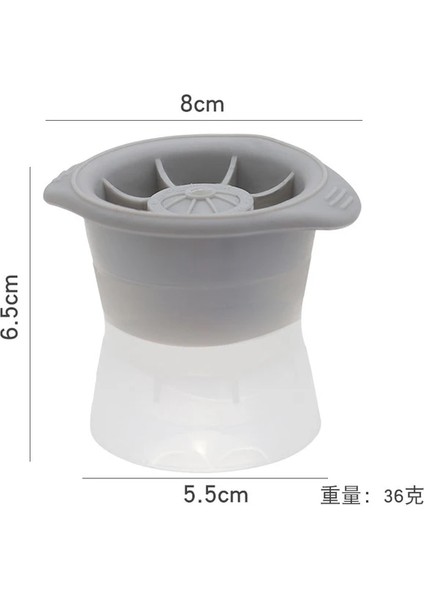 Gri 8 cm Viski Yuvarlak Buz Küpü Makinesi Silikon Top Şekli Küresel Buz Küpü Kalıp Makinesi Hızlı Dondurucu Buz Kalıp Tepsisi Mutfak Aletleri (Yurt Dışından) fiyatları