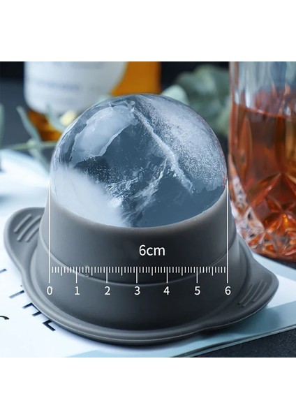 Gri 8 cm Viski Yuvarlak Buz Küpü Makinesi Silikon Top Şekli Küresel Buz Küpü Kalıp Makinesi Hızlı Dondurucu Buz Kalıp Tepsisi Mutfak Aletleri (Yurt Dışından) indirimleri