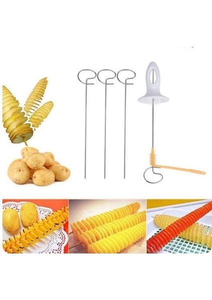 HH4320 Spiral Patates Doğrayıcı Salatalık Dilimleme Sebze Spiralizer Kesici Patates Dilimleme Pişirme Aracı Mutfak Aksesuarları Alet (Yurt Dışından) modelleri