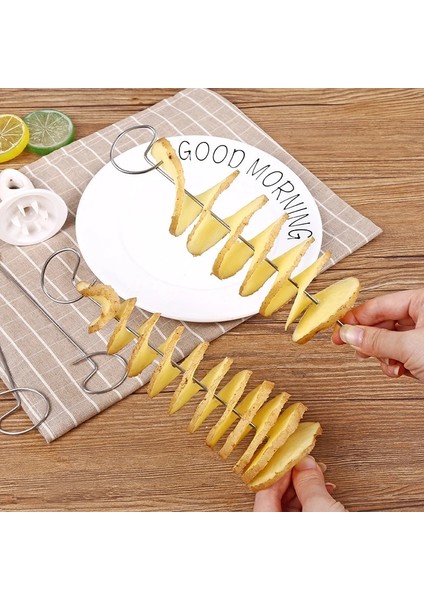 HH4320 Spiral Patates Doğrayıcı Salatalık Dilimleme Sebze Spiralizer Kesici Patates Dilimleme Pişirme Aracı Mutfak Aksesuarları Alet (Yurt Dışından) fırsatları