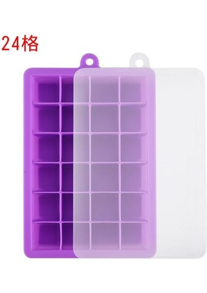 24 Izgara - Mor Dıy Kolay Bırakılan Magnum Silikon Kalıp Buz Için Formlar Silikon Glacon Kalıpları Ice Cube Tepsi Silikonları Ice Cube Maker Kalıp (Yurt Dışından)