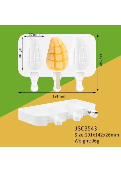 JSC3543 96MANGO Sılıkolove Sağlıklı Silikon Dondurma Kalıbı Kolay Popsicle Kalıp Yeniden Kullanılabilir Dondurma Bar Pop Kalıpları Dıy Yapımı Için Yaz Favorileri (Yurt Dışından)