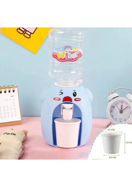 Mavi Piglet Yeni Mini Su Sebili Bebek Oyuncak Içme Suyu El Basın Su Şişesi Pompası Soğutucu Gerçekçi Sevimli Çocuk Cosplay Sahne (Yurt Dışından)