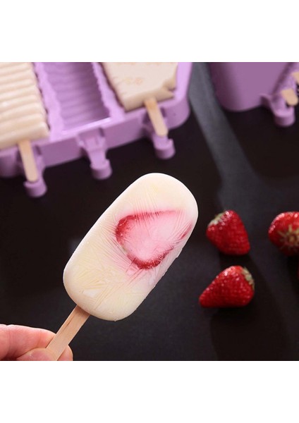 E Uygun Dondurma Tepsisi Silika Jel Buz Yapma Kalıp Yapışmaz Dıy 2/3 Izgaralar Kolay Bırakılan Dondurma Kalıbı (Yurt Dışından)