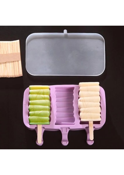 E Uygun Dondurma Tepsisi Silika Jel Buz Yapma Kalıp Yapışmaz Dıy 2/3 Izgaralar Kolay Bırakılan Dondurma Kalıbı (Yurt Dışından) fırsatları