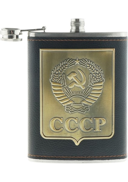 8 Oz Rusya Yüksek Dereceli Cep Şişesi 230 Ml/8 Oz Paslanmaz Çelik Flagon Viski Şişesi Likör Cep Şık Mat Boyalı Sızdırmaz (Yurt Dışından)