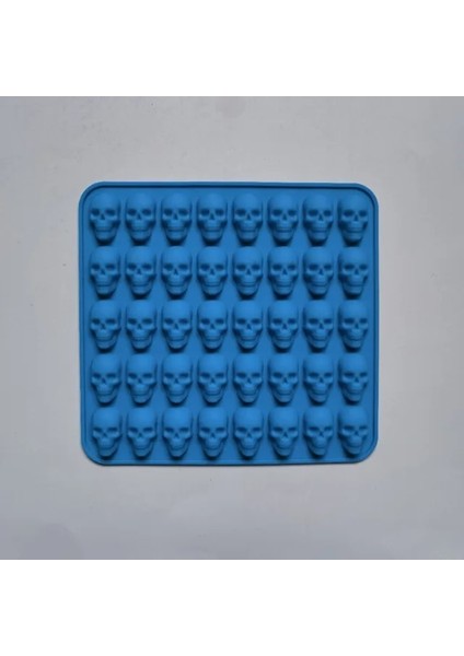 Mavi 40 Hücreler 3D Kafatası Buz Küpü Kalıp Silikon Buz Küpü Tepsi Buz Küpü Makinesi Dıy Viski Kokteyl Buz Topu Kalıp Çikolata Pasta Kalıp (Yurt Dışından) fiyatları