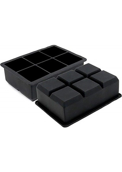 6 Izgara Kapaklı Buz Küpü Tepsi Silikon Yumuşak 2/4/6 Izgara Büyük Buz Küpü Kalıp Bpa Ücretsiz Büyük Kare Buz Topu Makinesi Kokteyl Viski Bar Aracı (Yurt Dışından) fiyatları