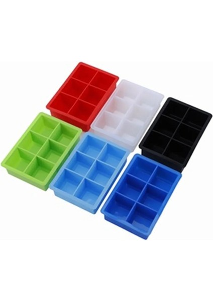 6 Izgara Kapaklı Buz Küpü Tepsi Silikon Yumuşak 2/4/6 Izgara Büyük Buz Küpü Kalıp Bpa Ücretsiz Büyük Kare Buz Topu Makinesi Kokteyl Viski Bar Aracı (Yurt Dışından) fırsatları