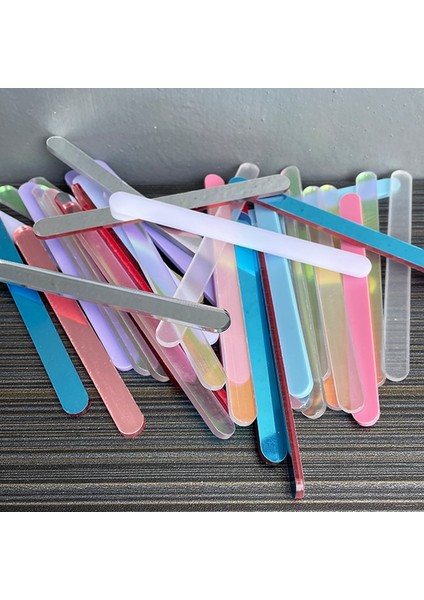 Pembe 11 cm 10 Adet 11 cm Dondurma Çubukları Akrilik Koruyucu Film ile Dondurma Çubuğu Çocuklar Dıy Dondurma Çubukları El Sanatları Dondurma Çubuğu Kalıp (Yurt Dışından) fırsatları