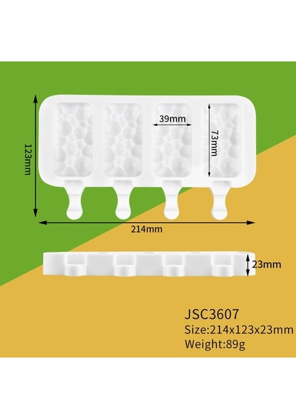 Gri Sılıkolove Gıda Sınıfı Silikon Dondurma Kalıpları Buz Pop Kalıp Dondurma Bar Kalıpları Makinesi Dondurma Çubukları ile (Yurt Dışından)