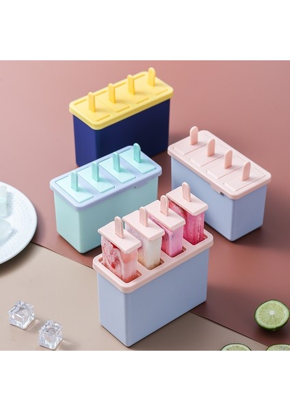 Mor Büyük 4 Adet Dondurma Kabı Seti Gıda Sınıfı Plastik Yaz Çocuk Dıy Renk Tatlı Desteği Dondurma Kalıp (Yurt Dışından) modelleri